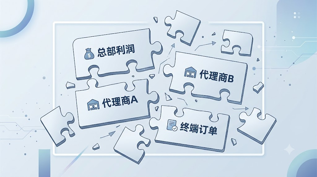 总部利润、代理商、终端订单拼图碎片无法拼合